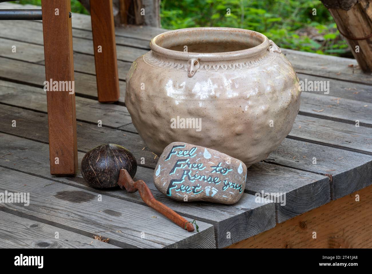 Tente message, Minam River Lodge, Oregon. Banque D'Images