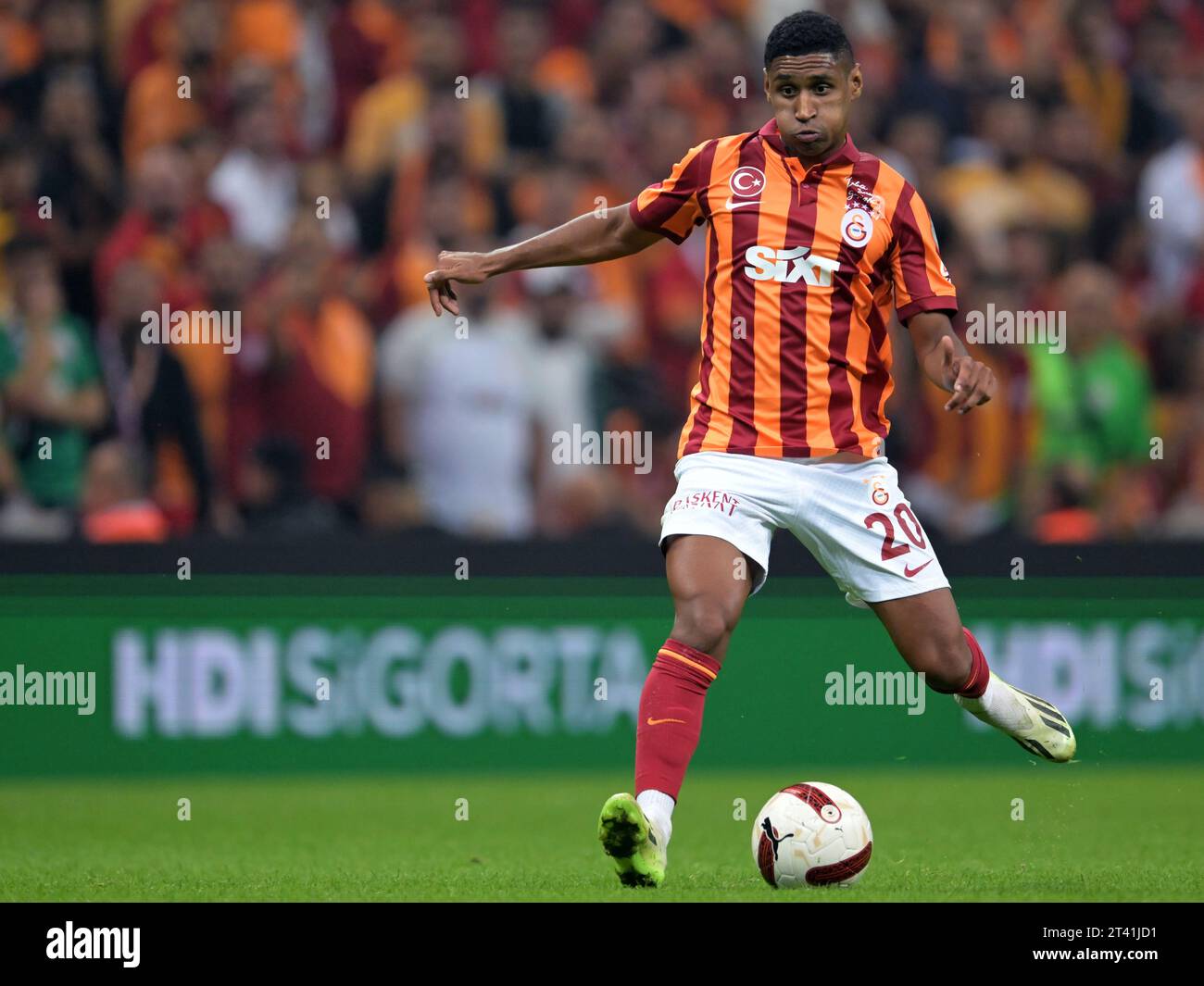 ISTANBUL - tête de Galatasaray lors du match turc Super LIG entre Galatasaray AS et Besiktas AS au Rams Global Stadium le 21 octobre 2023 à Istanbul, Turquie. ANP | Hollandse Hoogte | GERRIT VAN COLOGNE Banque D'Images