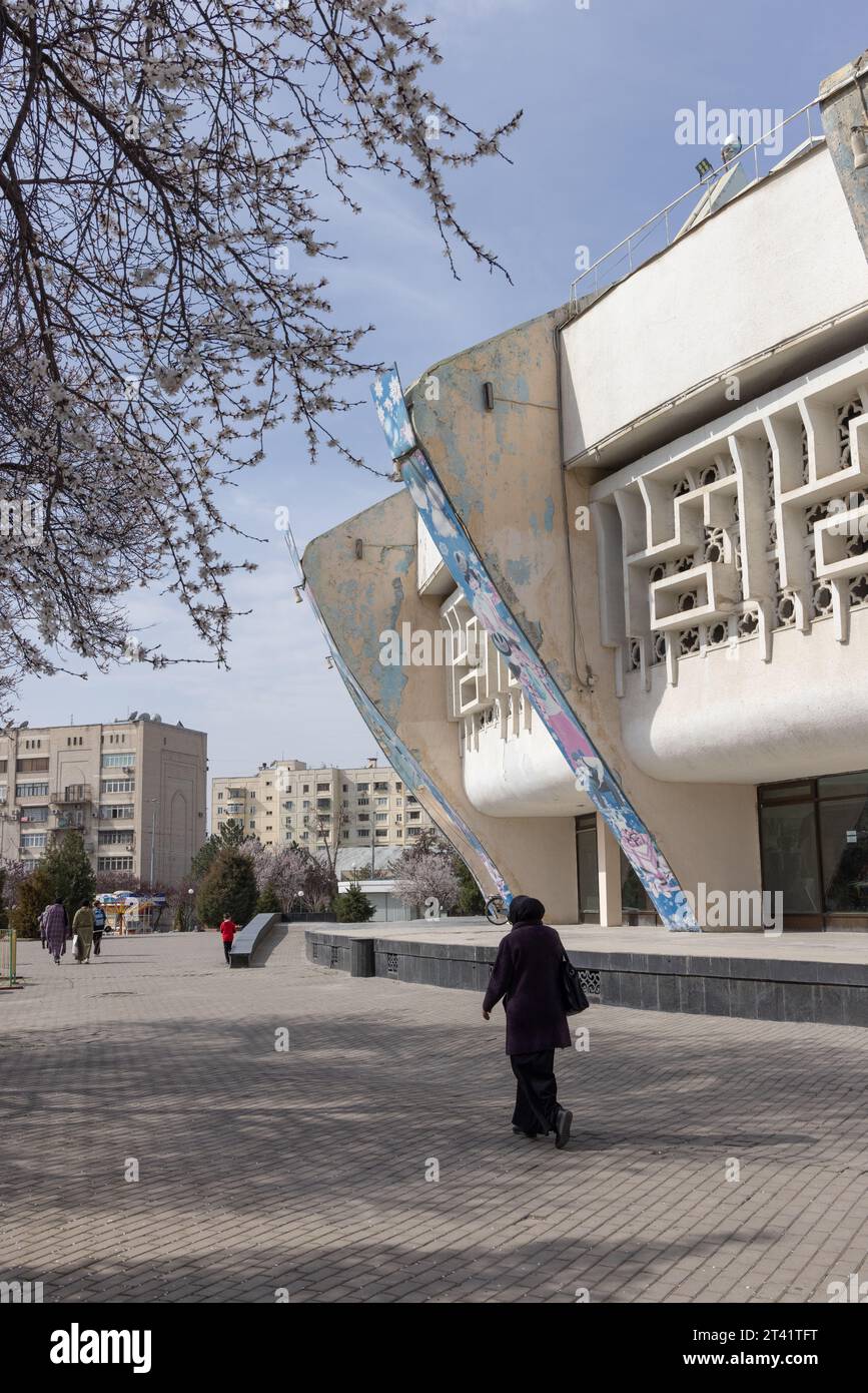 Cirque d'État de l'Ouzbékistan Tachkent architecture brutaliste Banque D'Images
