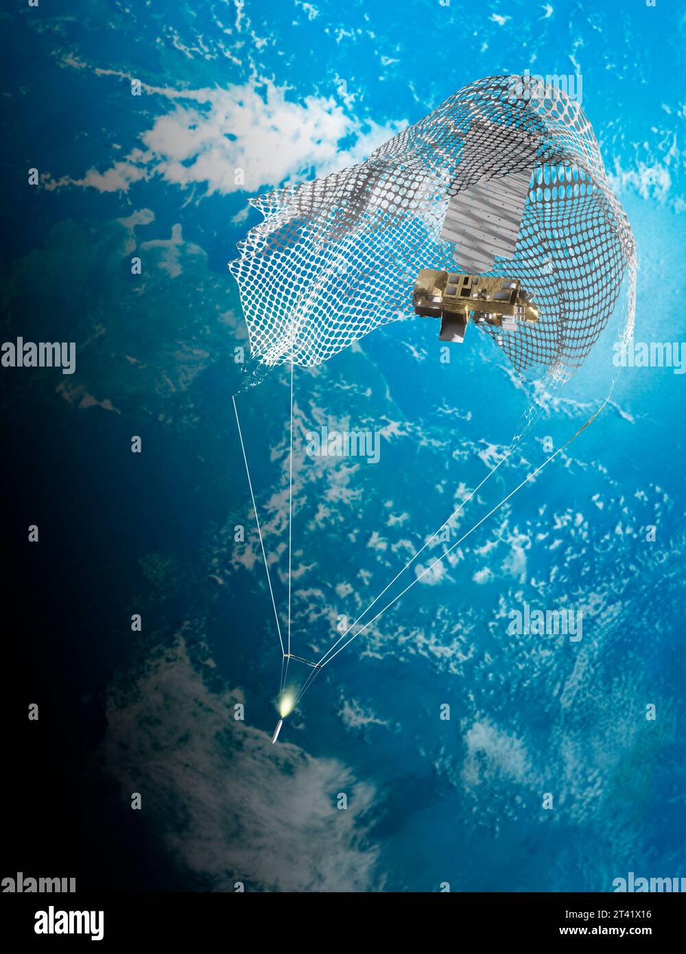 Suppression des déchets d'espace, illustration Banque D'Images