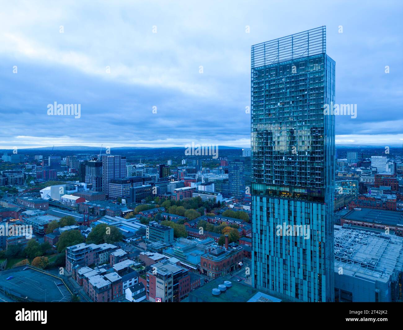 The Beetham Tower ou Hilton Tower, centre-ville de Manchester, Angleterre Banque D'Images