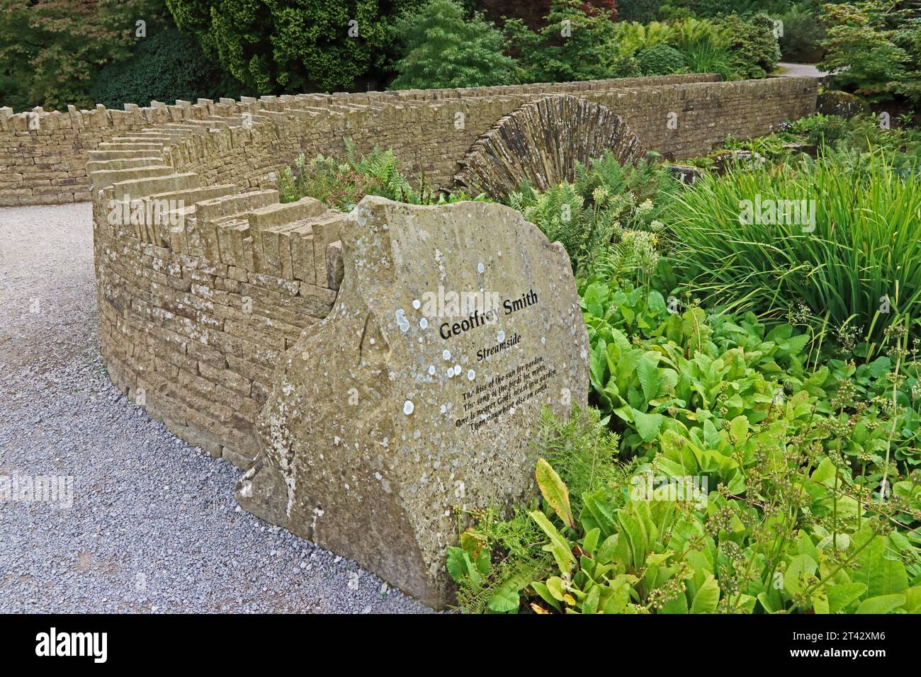 Mémorial à Geoffrey Smith, ancien surintendant de Harlow Carr, Harrogate Banque D'Images