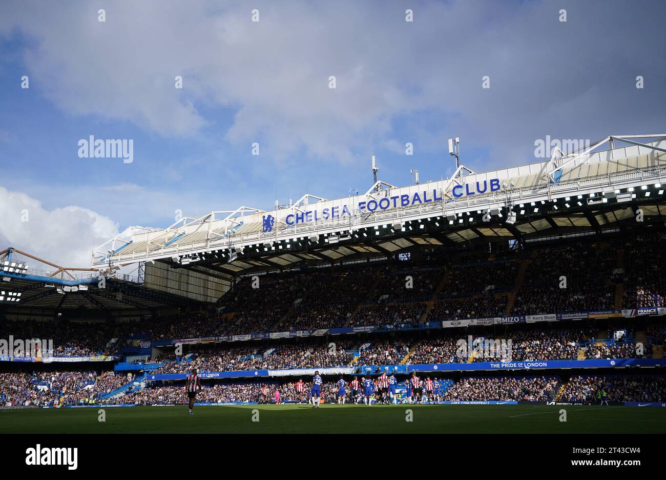 Une vue générale à Stamford Bridge, Londres, alors que Chelsea prend Brentford. Date de la photo : Samedi 28 octobre 2023. Banque D'Images