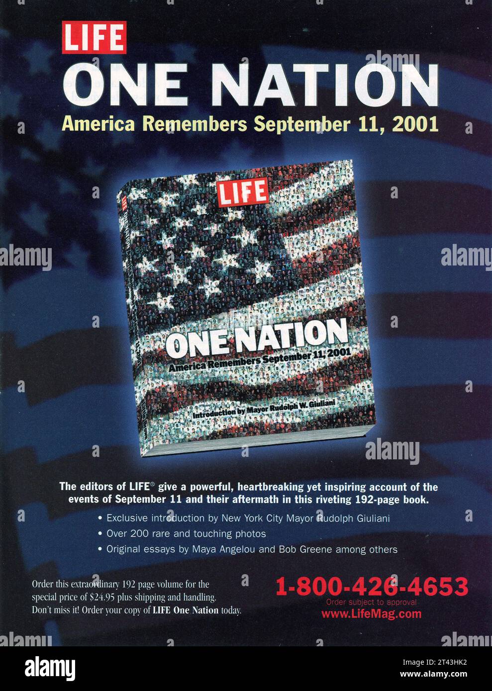 Vintage 'Time' Magazine 25 mars 2003 publication publicitaire, États-Unis Banque D'Images