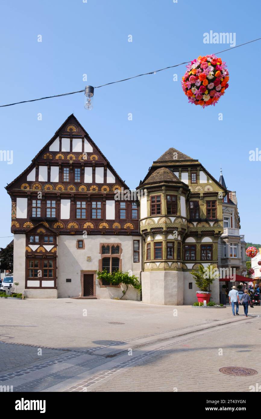 Maisons à colombages historiques de la ville de Höxter Banque D'Images