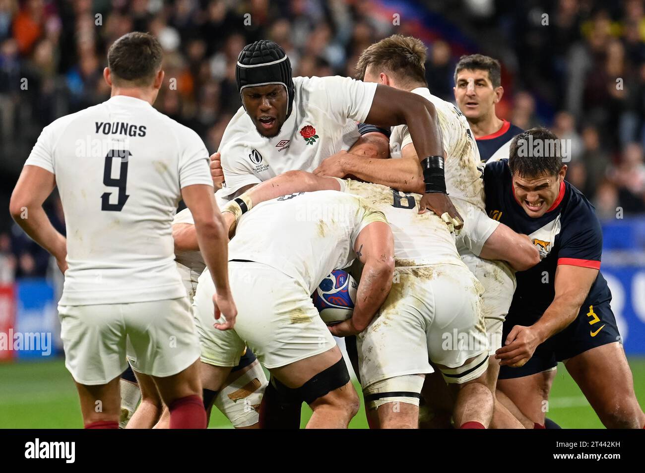 Saint Denis, France. 27 octobre 2023. Julien Mattia/le Pictorium - Angleterre - Argentine - coupe du monde de Rugby - 27/10/2023 - France/Seine-Saint-Denis/Saint-Denis - Maro Itoje lors de la petite finale de la coupe du monde de Rugby 2023, au Stade de France, le 27 octobre 2023. Crédit : LE PICTORIUM/Alamy Live News Banque D'Images