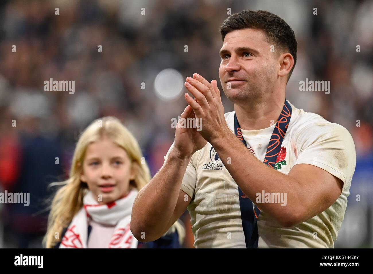 Saint Denis, France. 27 octobre 2023. Julien Mattia/le Pictorium - Angleterre - Argentine - coupe du monde de Rugby - 27/10/2023 - France/Seine-Saint-Denis/Saint-Denis - Ben Youngs lors de la petite finale de la coupe du monde de Rugby 2023, au Stade de France, le 27 octobre 2023. Crédit : LE PICTORIUM/Alamy Live News Banque D'Images