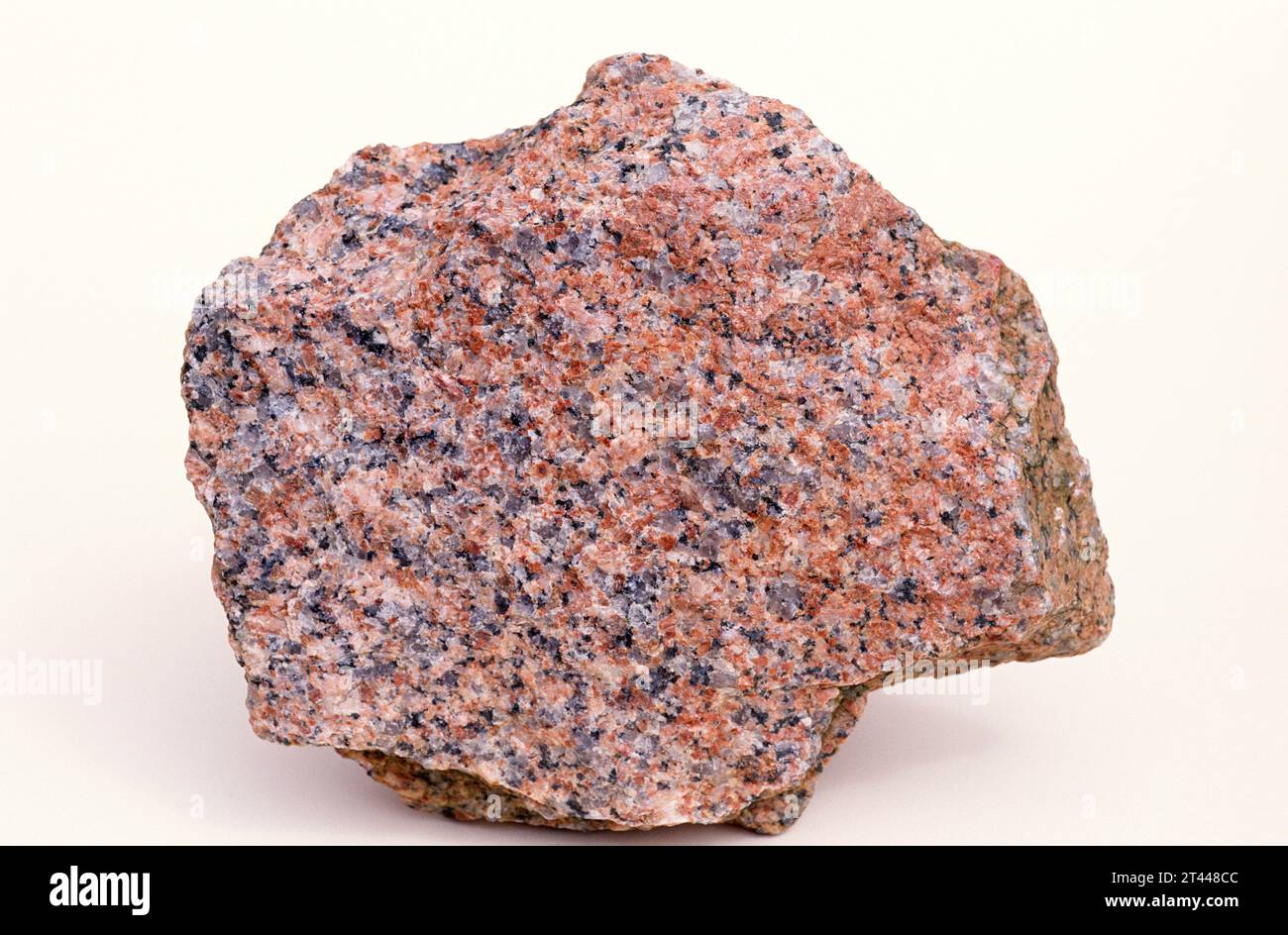 Granit rose. Le granite est une roche intrusive ignée à texture holocristalline. Exemple. Banque D'Images