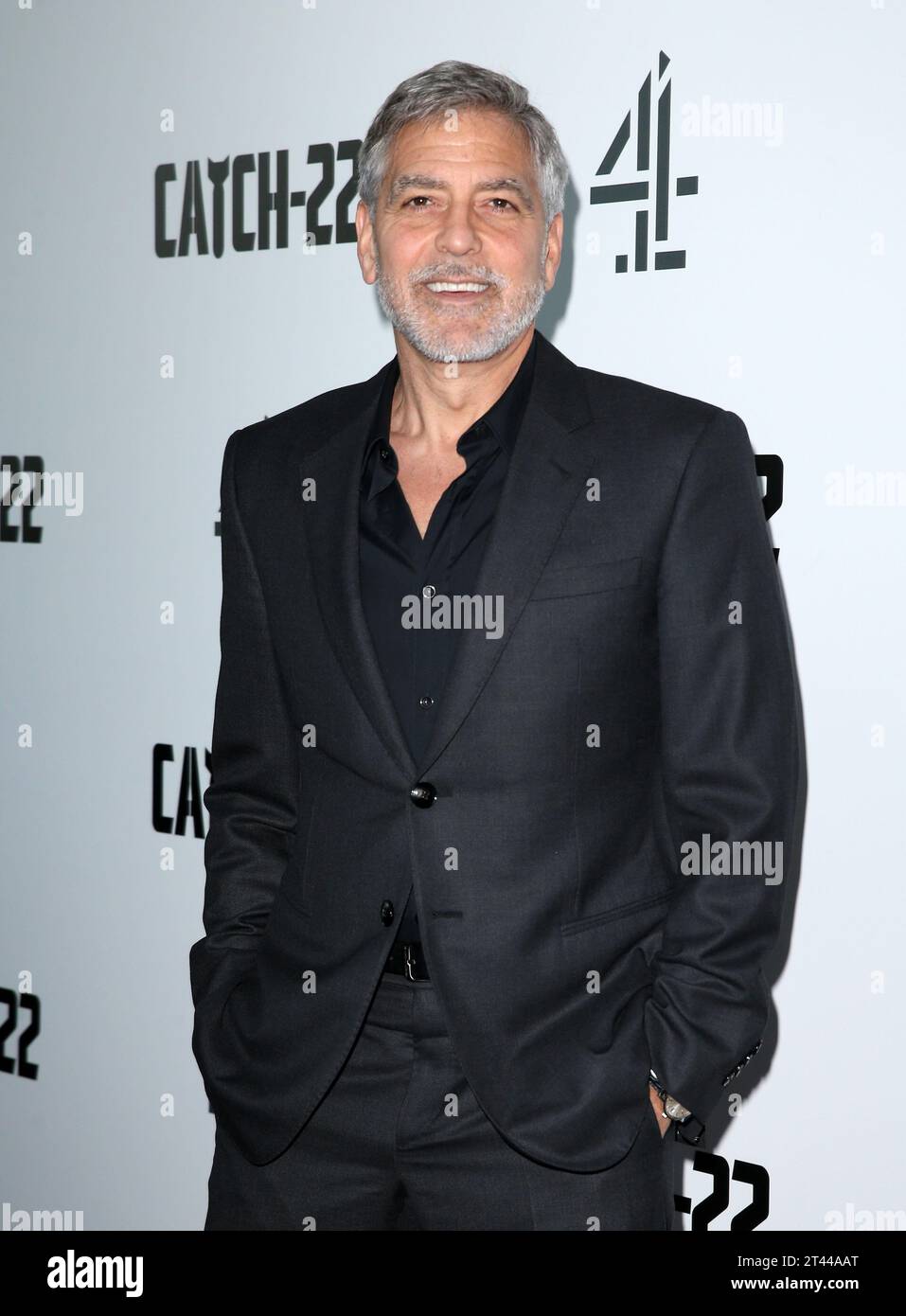 Londres, Royaume-Uni. 15 mai 2019. George Clooney assiste à la première britannique « Catch 22 » au vue Westfield à Londres. (Photo Fred Duval/SOPA Images/Sipa USA) crédit : SIPA USA/Alamy Live News Banque D'Images