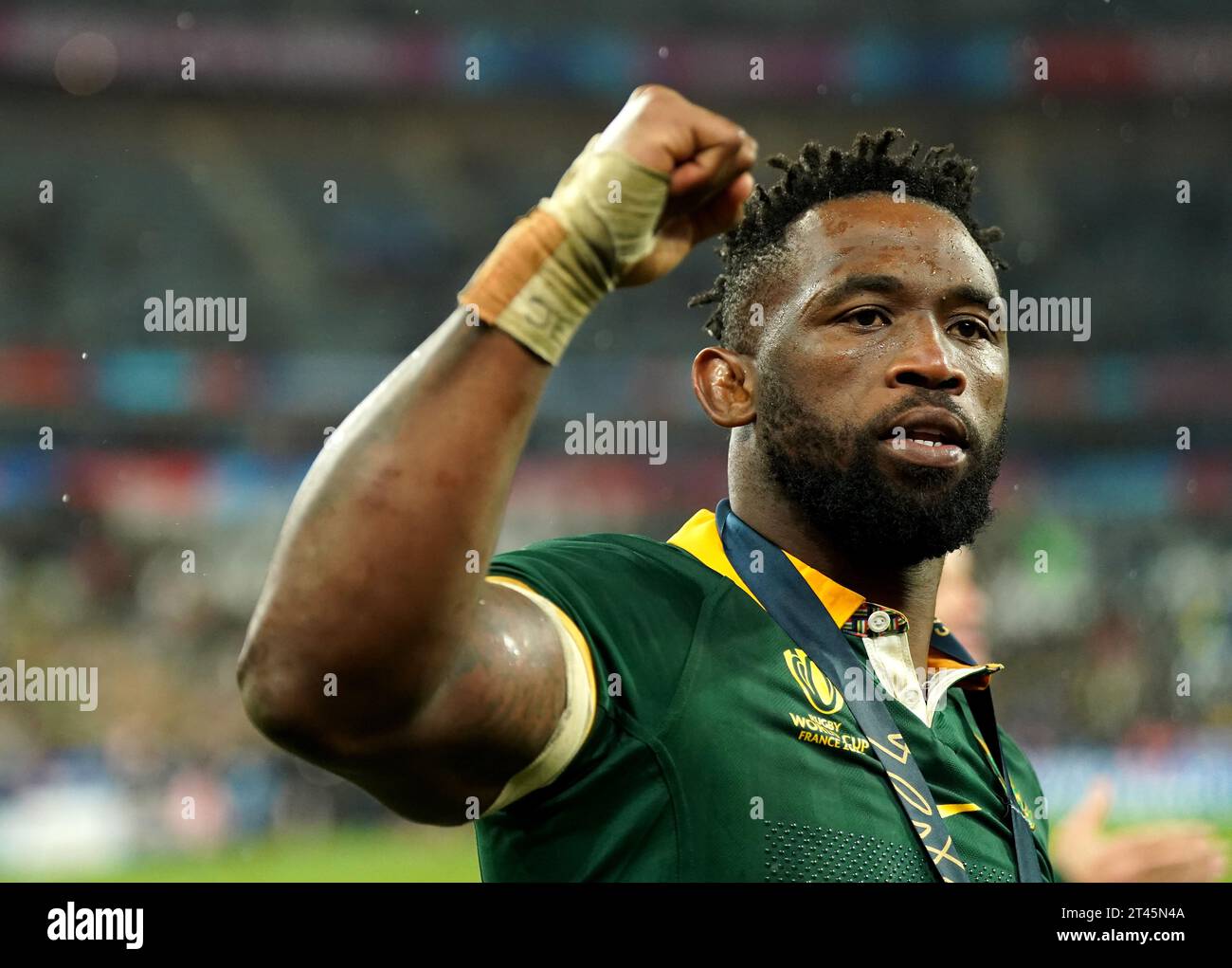 Photo Dédicacée Siya Kolisi - Coupe Du Monde De Rugby 2023 - Afrique Du Sud Springboks - 12x8" - Signée à La Main