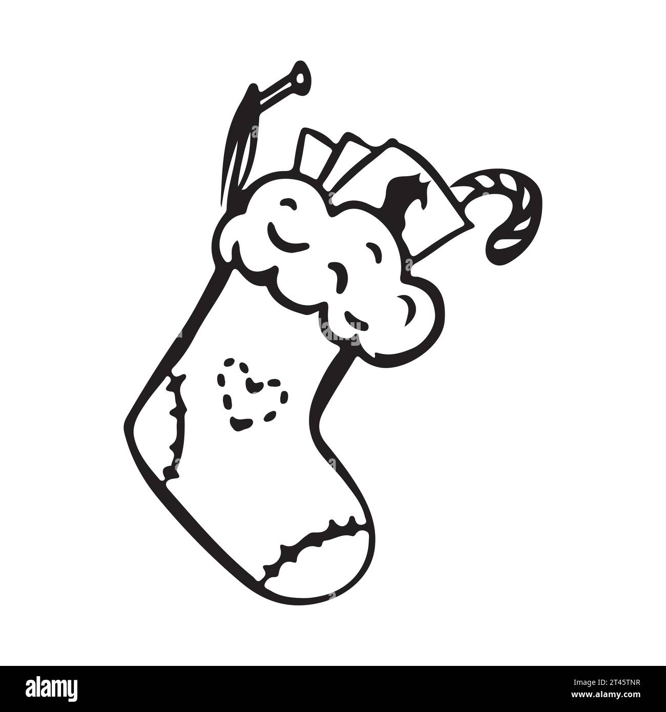 Illustration vectorielle d'une variété de bas de Noël suspendus Illustration de Vecteur