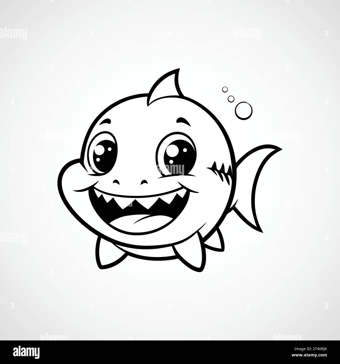 Illustration de dessin animé de poisson vectoriel Illustration de Vecteur