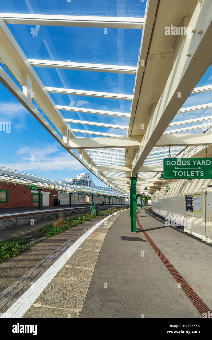Gare de Folkestone Harbour. Banque D'Images
