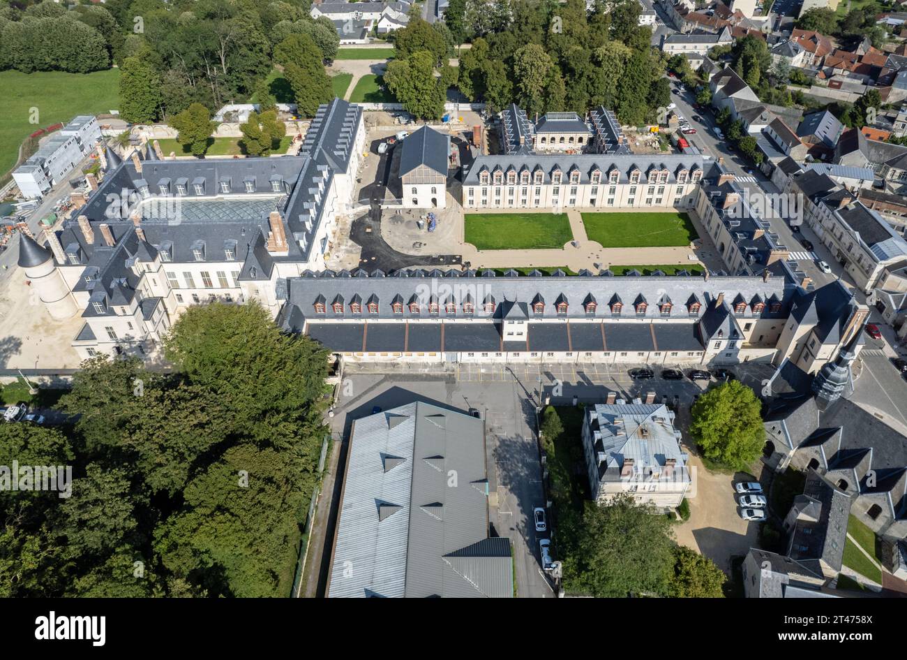 France, Aisne (02), Villers-Cotterêts, château de Villers-Cotterêts, construit au XVIe siècle par François Ier, Cité internationale de la langue Banque D'Images