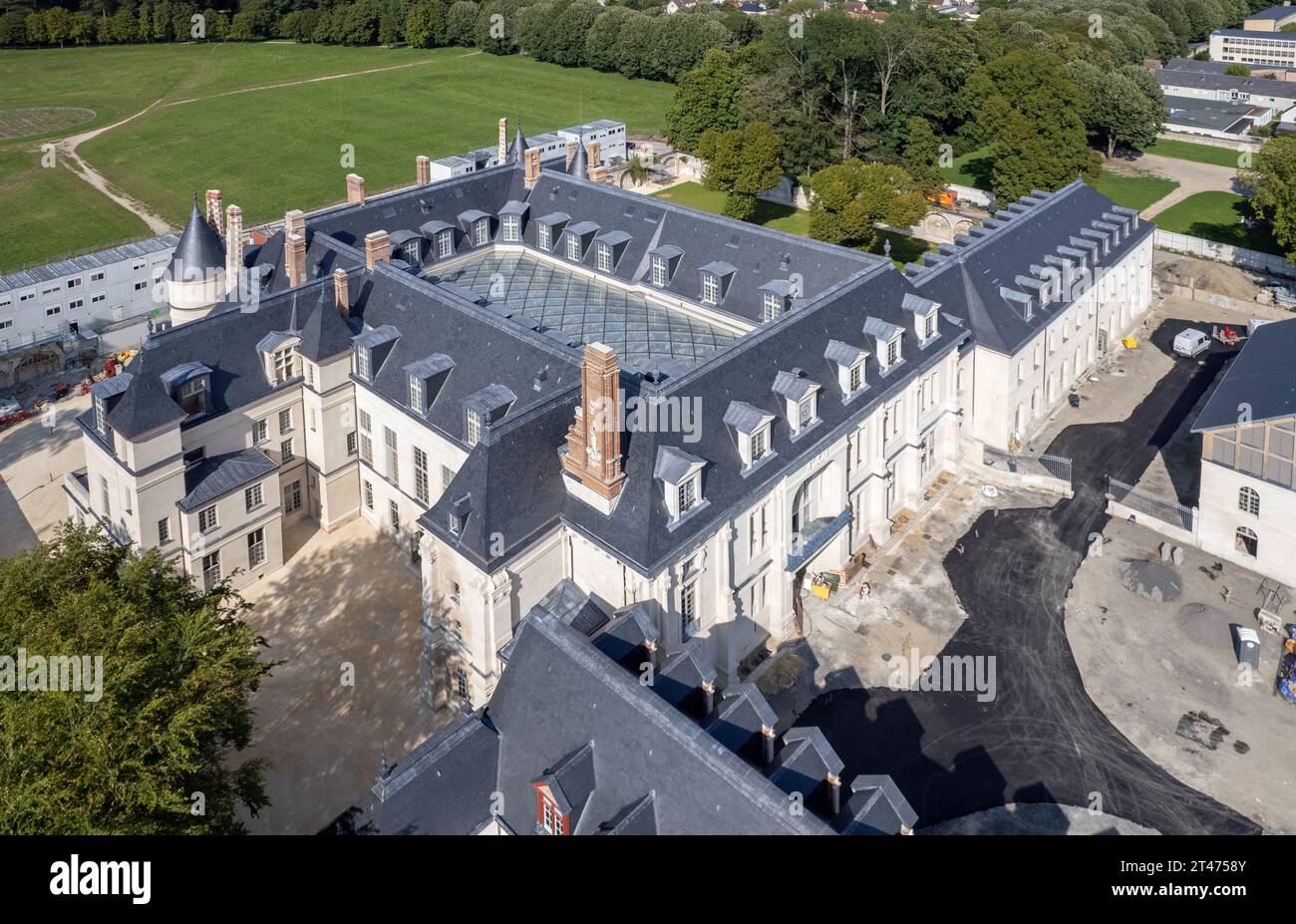 France, Aisne (02), Villers-Cotterêts, château de Villers-Cotterêts, construit au XVIe siècle par François Ier, Cité internationale de la langue Banque D'Images