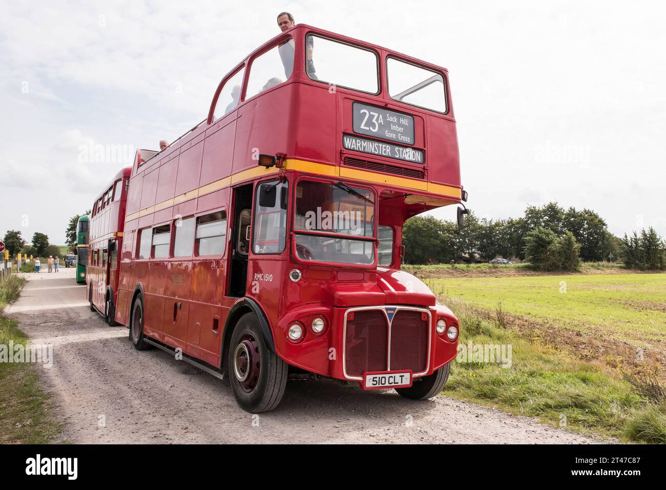 Imberbus 2017, service de bus classique sur la plaine de Salisbury Banque D'Images