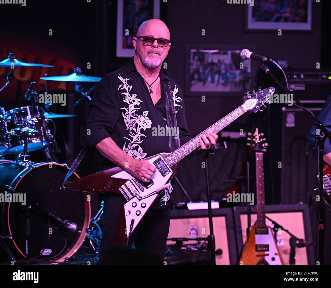Boca Raton. 28 octobre 2023. Wishbone Ash joue au Funky Biscuit le 28 octobre 2023 à Boca Raton, en Floride. Crédit : Mpi04/Media Punch/Alamy Live News Banque D'Images