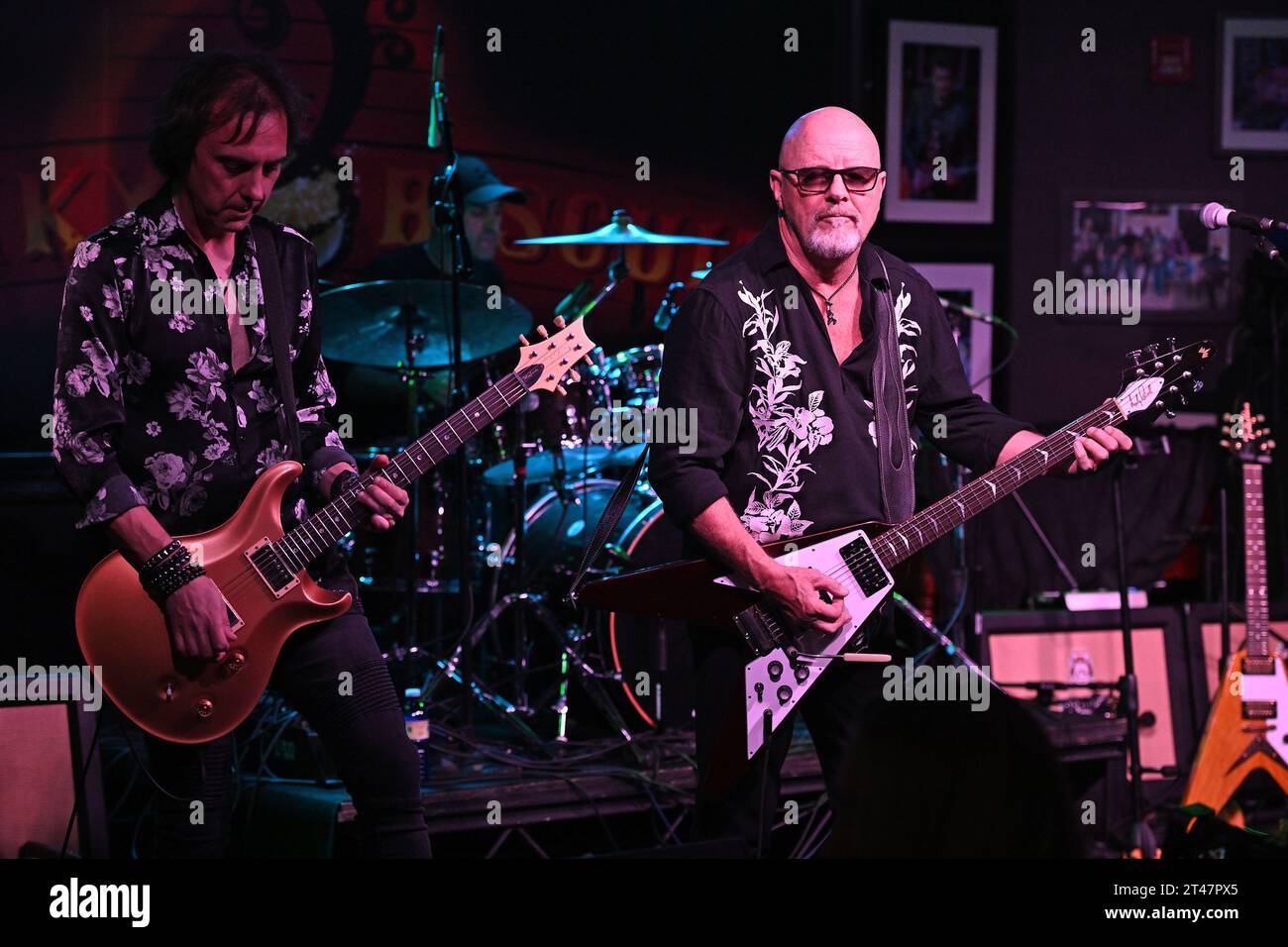 Boca Raton. 28 octobre 2023. Wishbone Ash joue au Funky Biscuit le 28 octobre 2023 à Boca Raton, en Floride. Crédit : Mpi04/Media Punch/Alamy Live News Banque D'Images