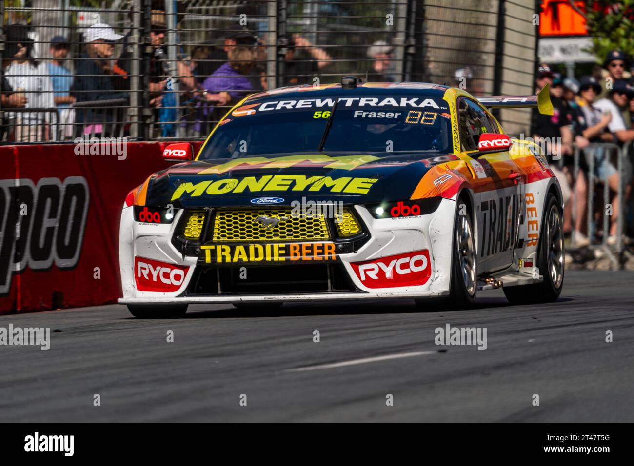 Gold Coast, Australie. 29 octobre 2023. Declan Fraser de Tickford Racing arrive à Repco Corner lors de la course 26 au Boost Mobile Gold Goast 500. Crédit : James Forrester/Alamy Live News Banque D'Images