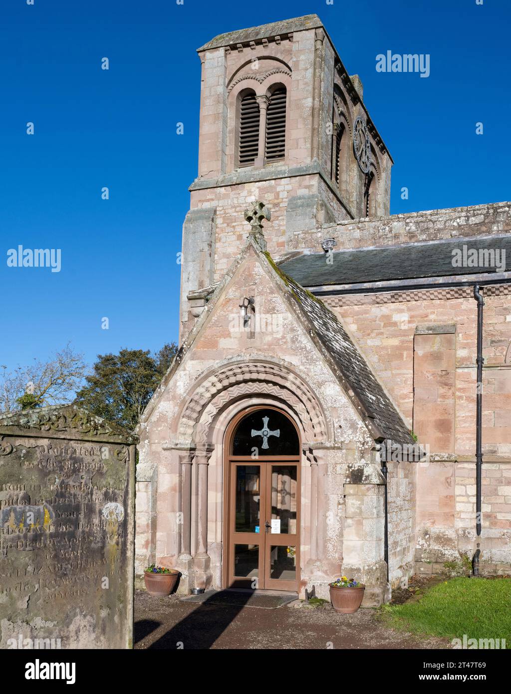 Église St Cuthbert Église paroissiale anglicane à Norham, Berwick-upon-Tweed, Northumberland, Angleterre, Royaume-Uni Banque D'Images