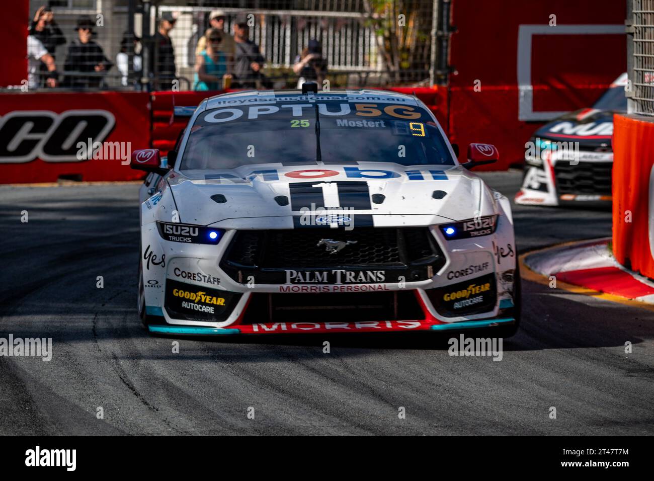 Gold Coast, Australie. 29 octobre 2023. Chaz Mostert de Walkinshaw Andretti United devient Repco Corner lors de la course 26 au Boost Mobile Gold Goast 500. Crédit : James Forrester/Alamy Live News Banque D'Images