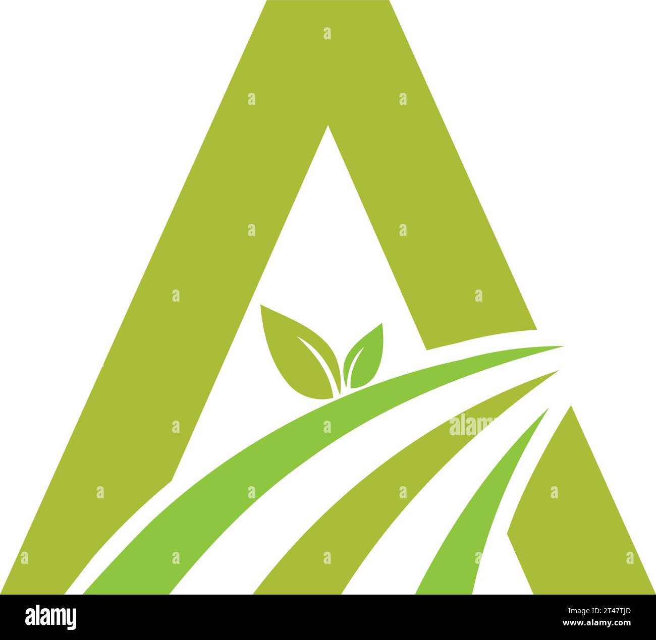 Vecteur A avec logo de ferme Illustration de Vecteur