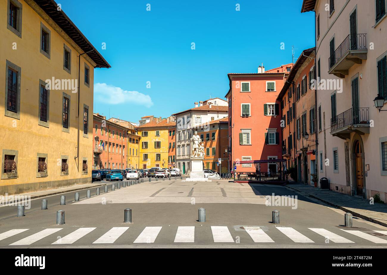 Belle place Francesco Carrara à Pise, Italie Banque D'Images