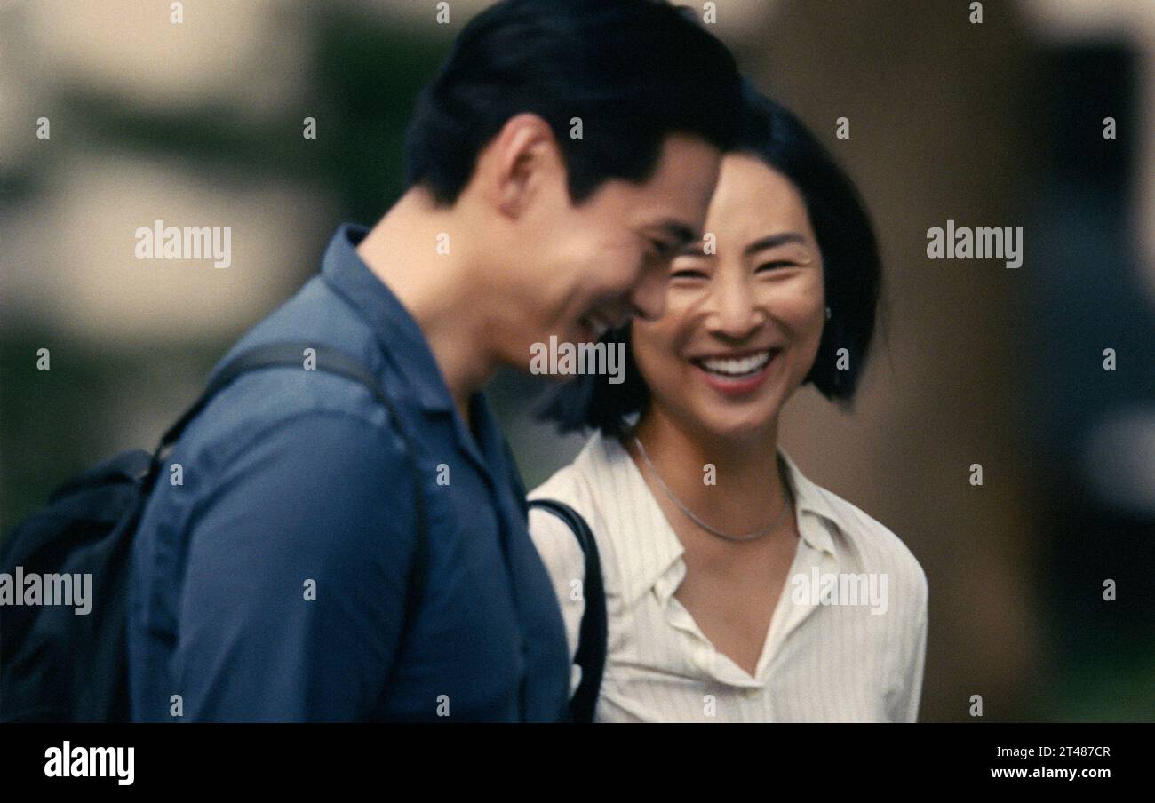 Le film Teo Yoo & Greta Lee vit le passé en 2023 Banque D'Images