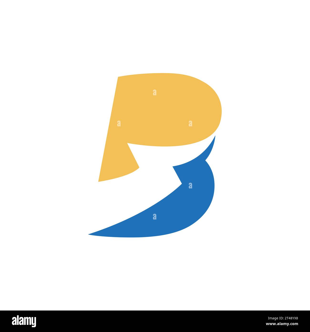 Power logo B Letter et Lightning Energy Technology. Logo Power B Letter avec modèle Lightning Bolt Illustration de Vecteur