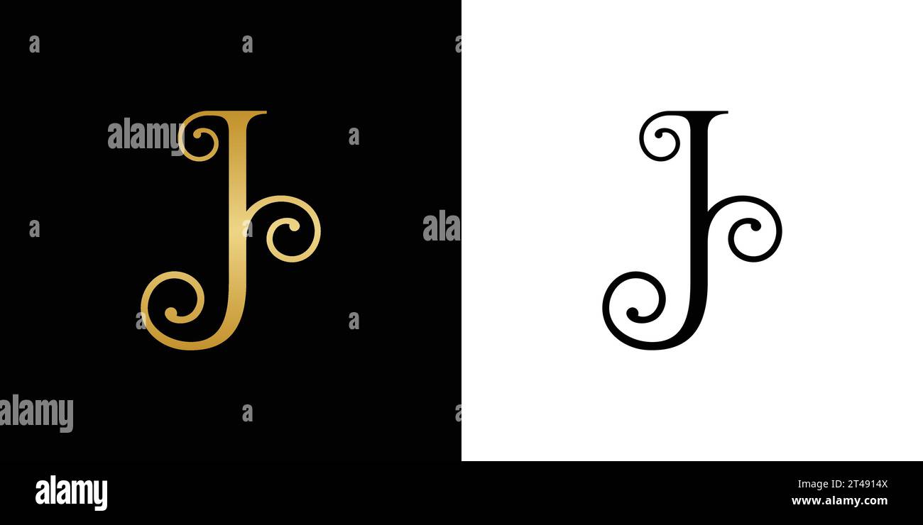 J logo, monogramme J, initiales J icône, lettre J logo, élégant, icône, vecteur Illustration de Vecteur