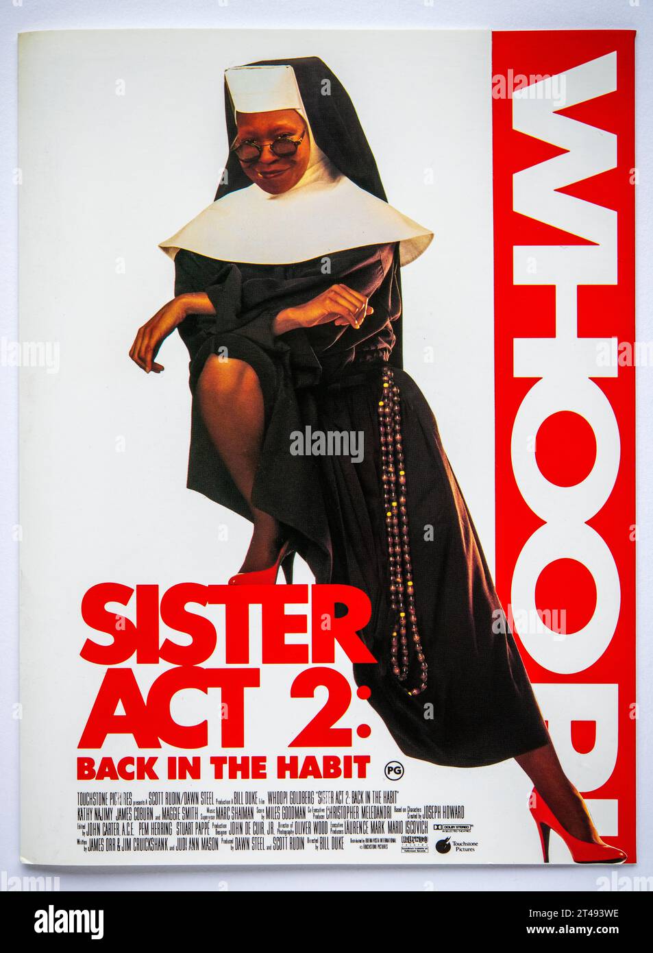 Couverture d'informations publicitaires pour le film Sister Act 2 Back in the Habit, sorti en 1993 Banque D'Images