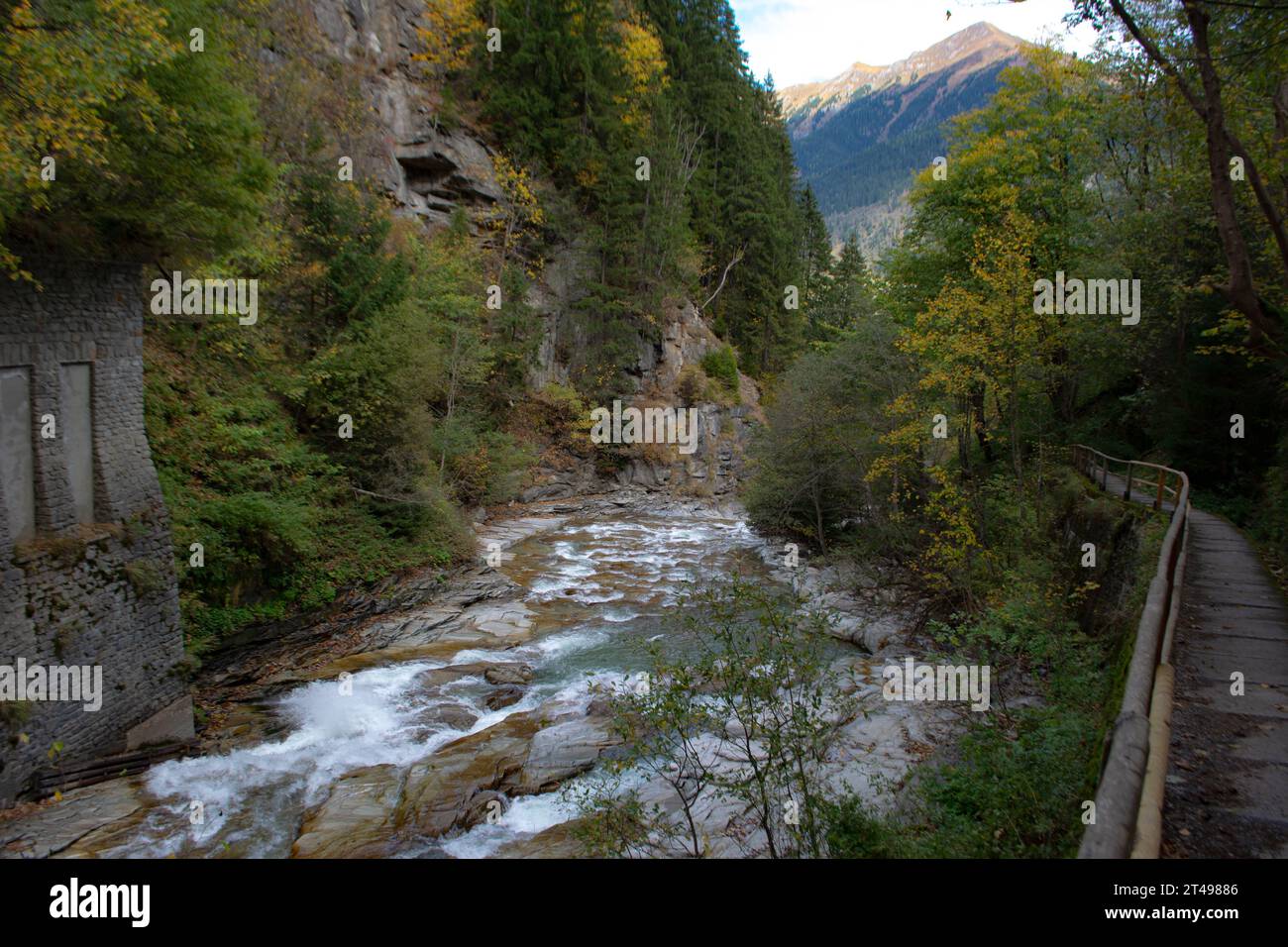 Gasteiner Ache, Bad Gasteinerfall, Gasteinerfall, Gasteiner Ache wasserfall, rivière Bad Gastein, centrale électrique Banque D'Images