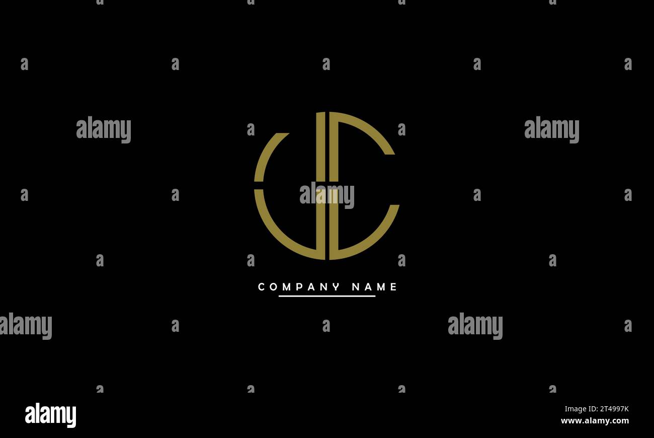 CU, UC lettres abstraites logo Monogramme Illustration de Vecteur