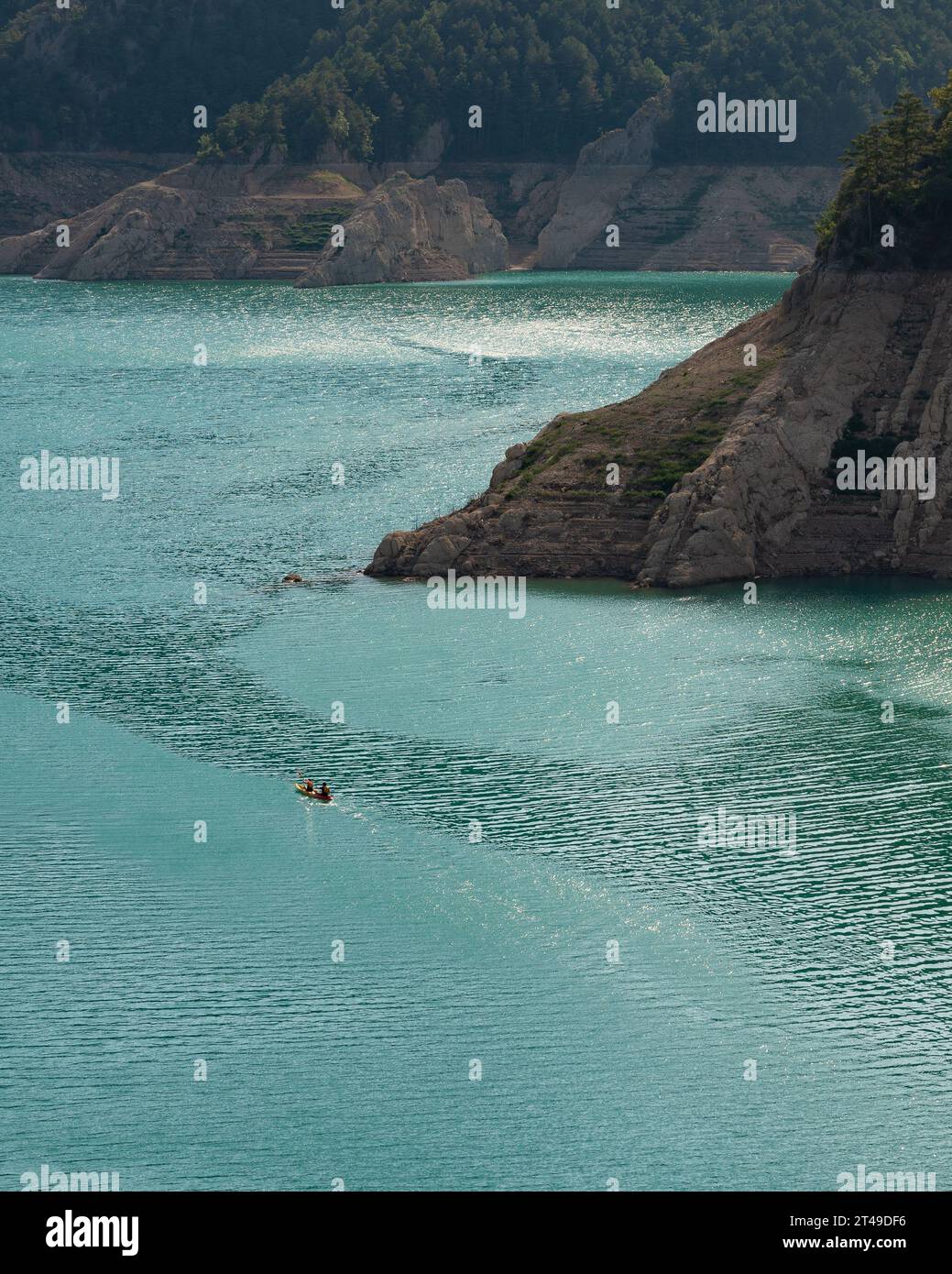 Pantà de la Llosa del Cavall un après-midi d'été. Banque D'Images