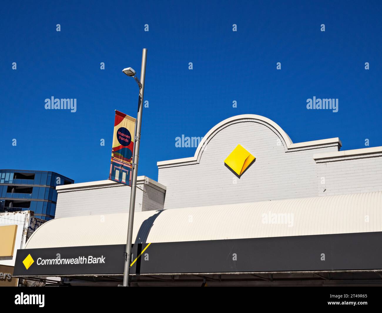 Melbourne Australie / Commonwealth Bank Branch à Puckle Street ; Moonee Ponds. Banque D'Images