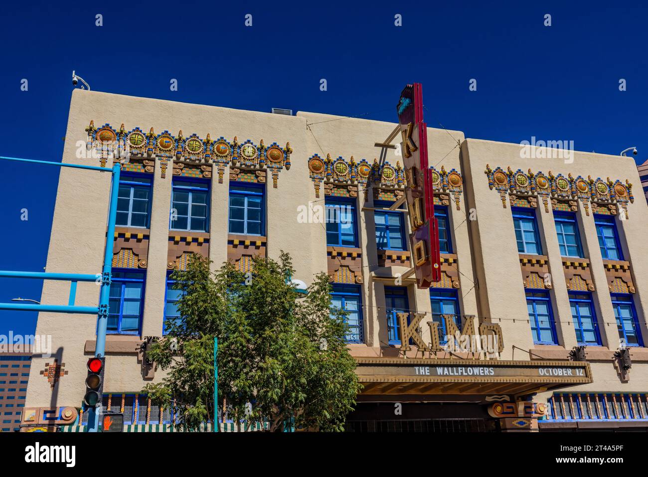 Théâtre Kimo le long de la route 66 à Albuquerque, Nouveau-Mexique, États-Unis [pas d'autorisation de l'établissement ; licence éditoriale uniquement] Banque D'Images