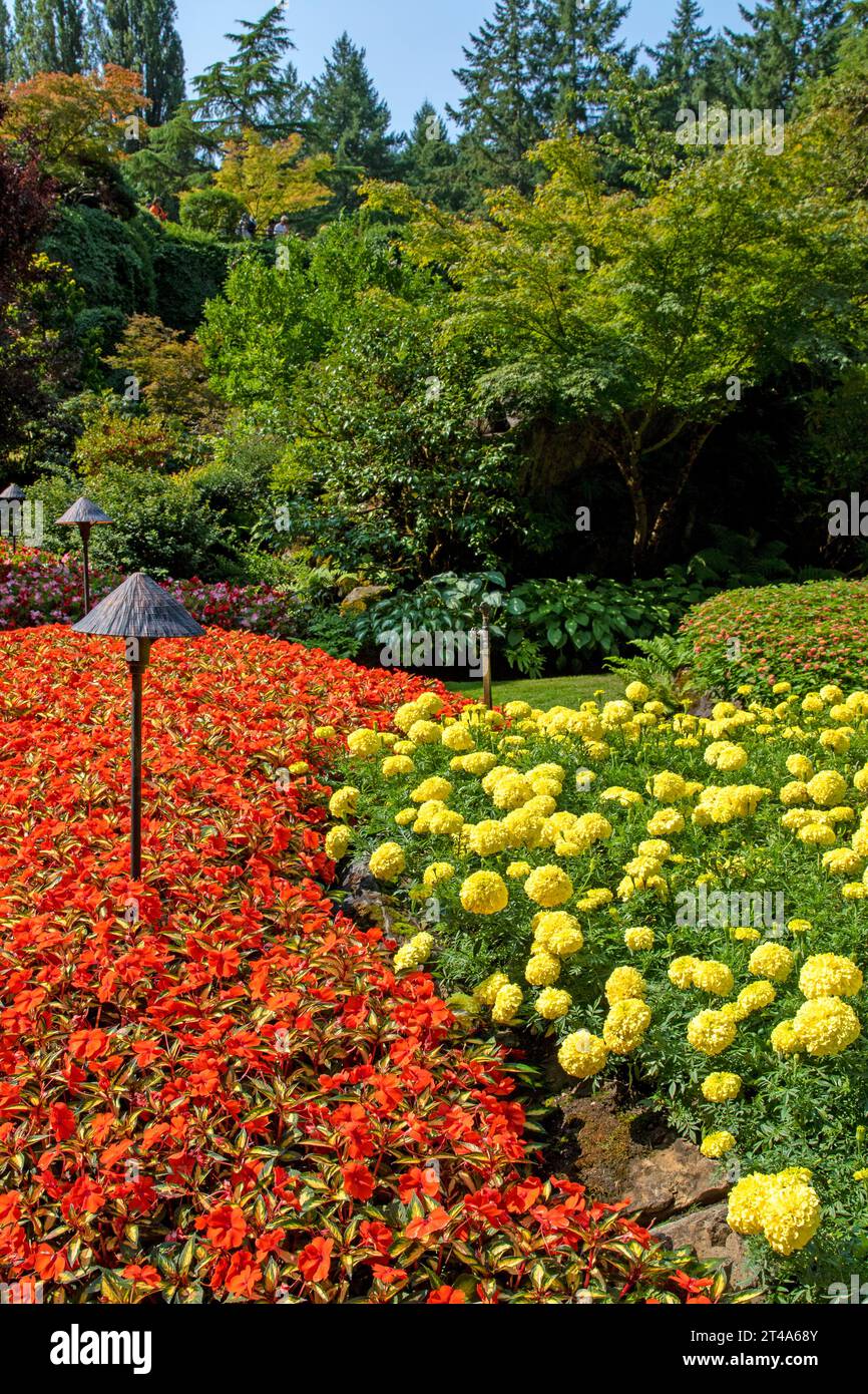 Sunken Garden, Butchart Gardens Banque D'Images
