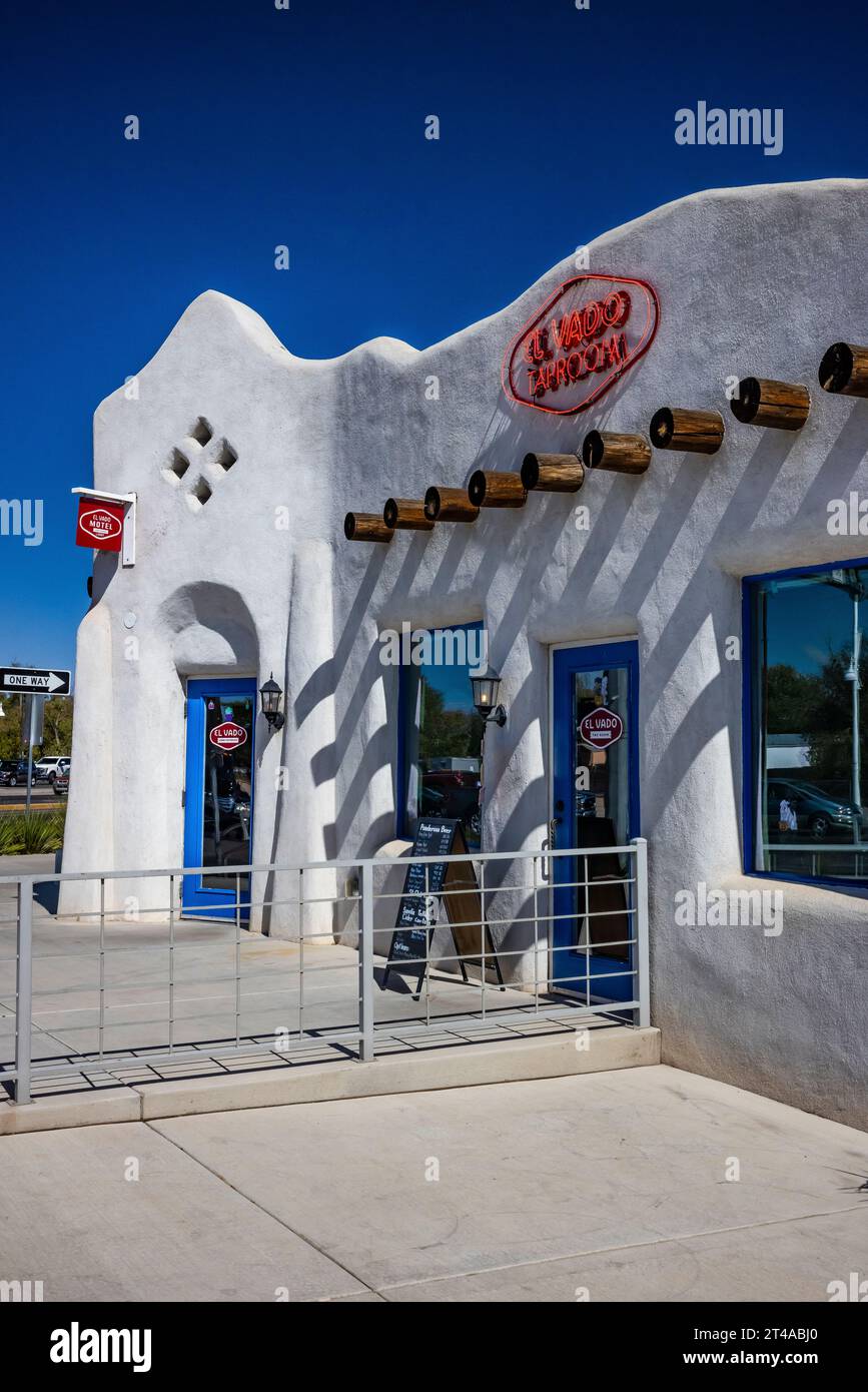 El Vado Motel le long de la route 66 à Albuquerque, Nouveau-Mexique, États-Unis [pas d'autorisation du propriétaire ; licence éditoriale uniquement] Banque D'Images