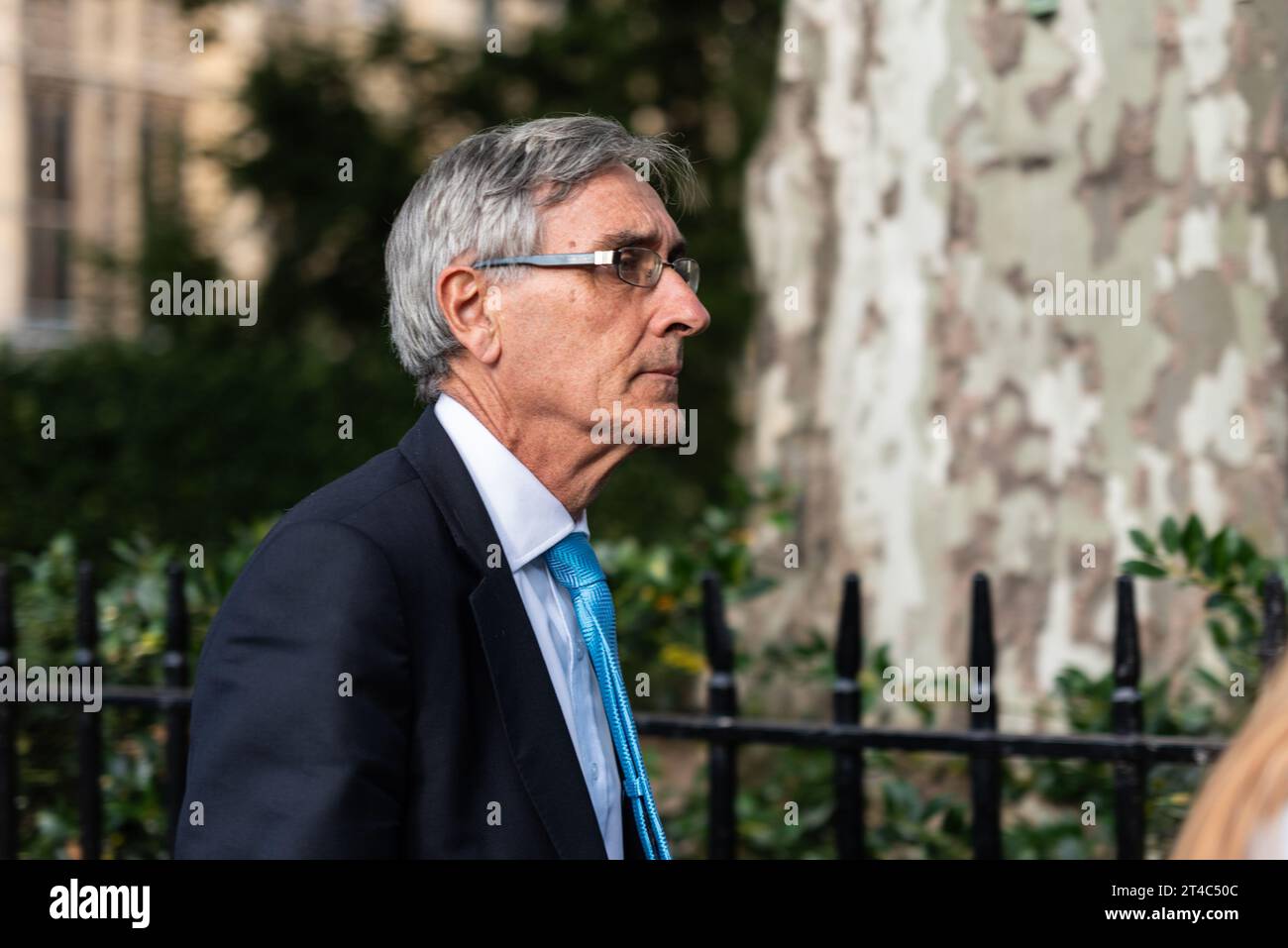 Sir John Redwood député en dehors du Parlement alors que le gouvernement a repris après les vacances d'été débattant du Brexit No Deal et de la prorogation Banque D'Images