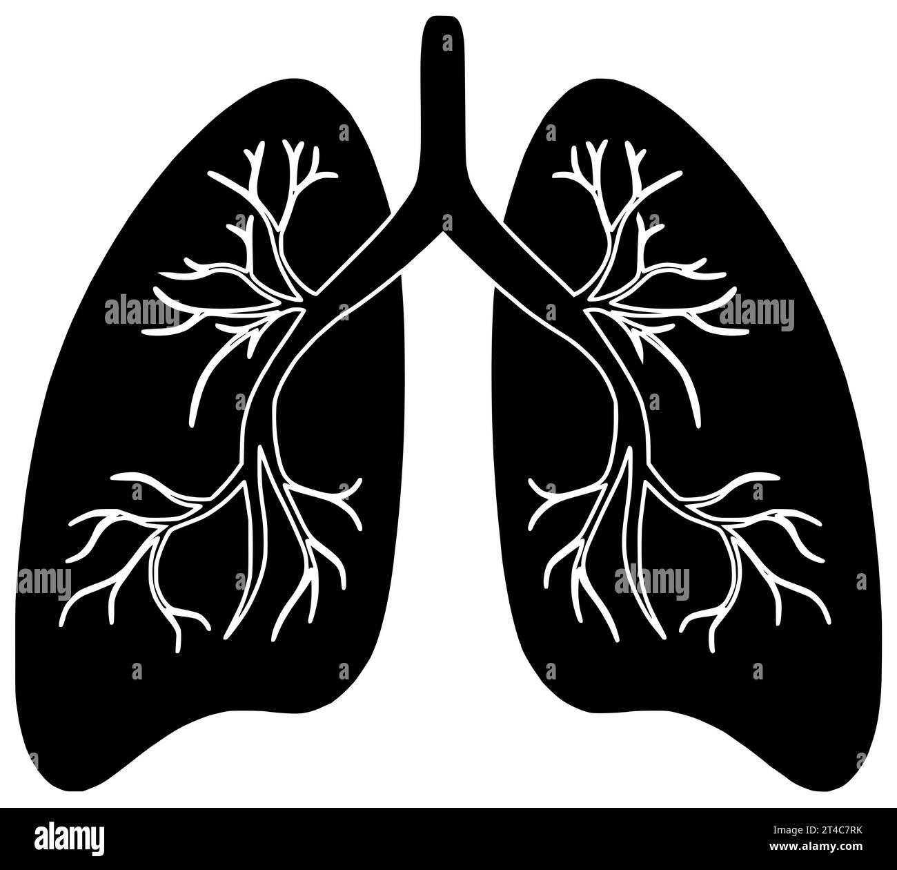 santé cancer noir silhouette virus illustration maladie icône pneumonie logo ruban soins tuberculose poumon médical respiratoire bpco asthme Banque D'Images