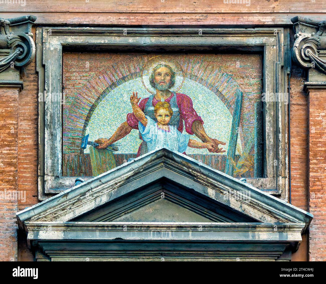 Lunette de l'église San Giuseppe a Capo le case, Rome, Italie Banque D'Images