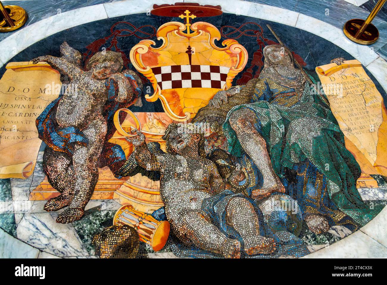 Mosaïque sur le sol de l'église de Sant'Andrea al Quirinale, Rome, Italie Banque D'Images