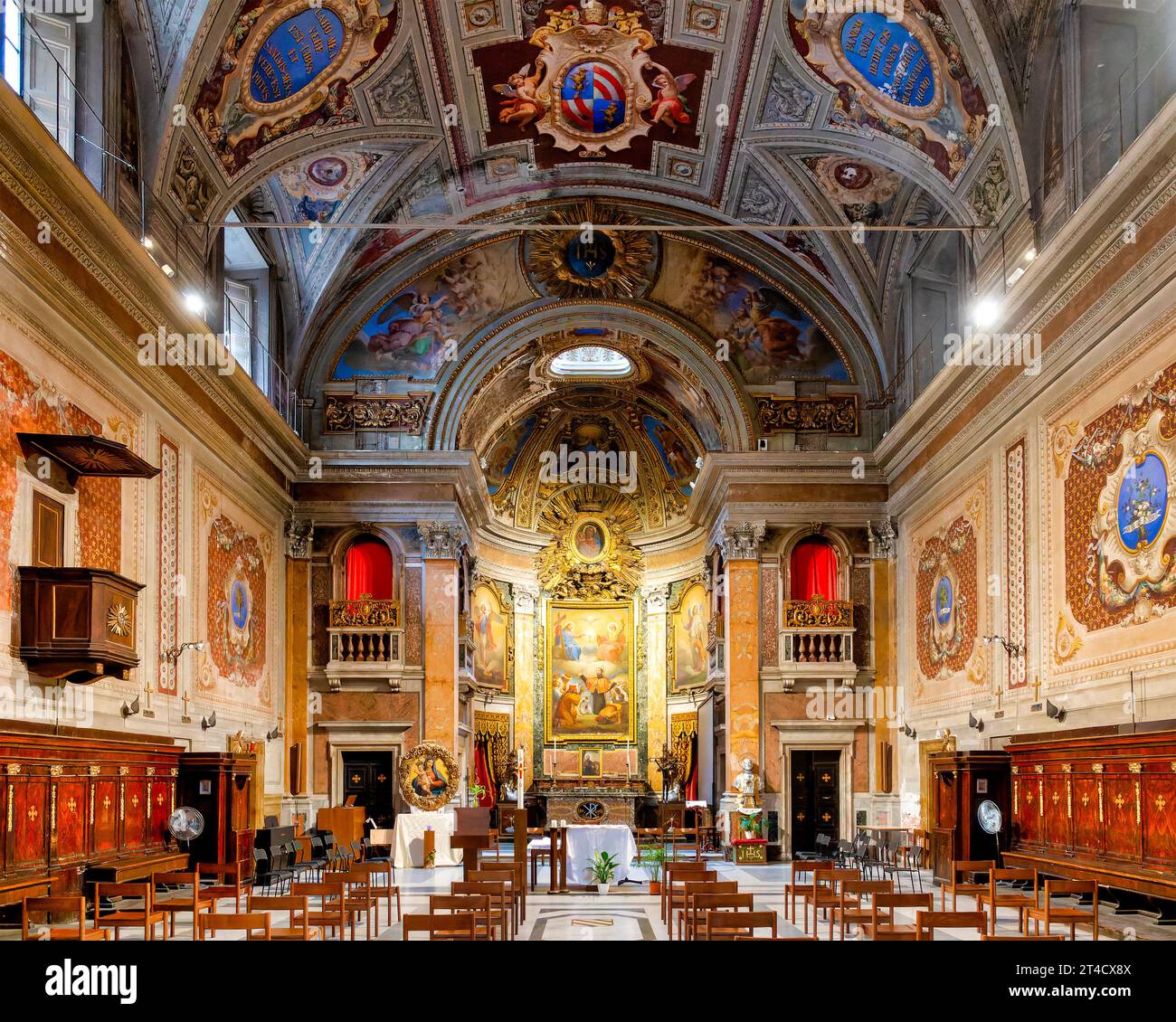 Intérieur de l'Oratoire de San Francesco Saverio del Caravita, Rome, Italie Banque D'Images