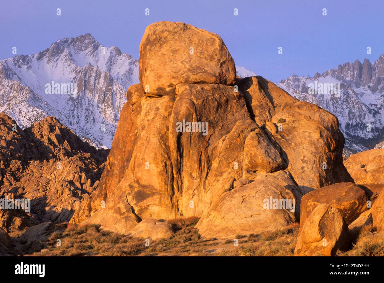 Alabama Hills à Sierras, Alabama Hills Recreation Area, Bishop District Bureau of Land Management, Californie Banque D'Images