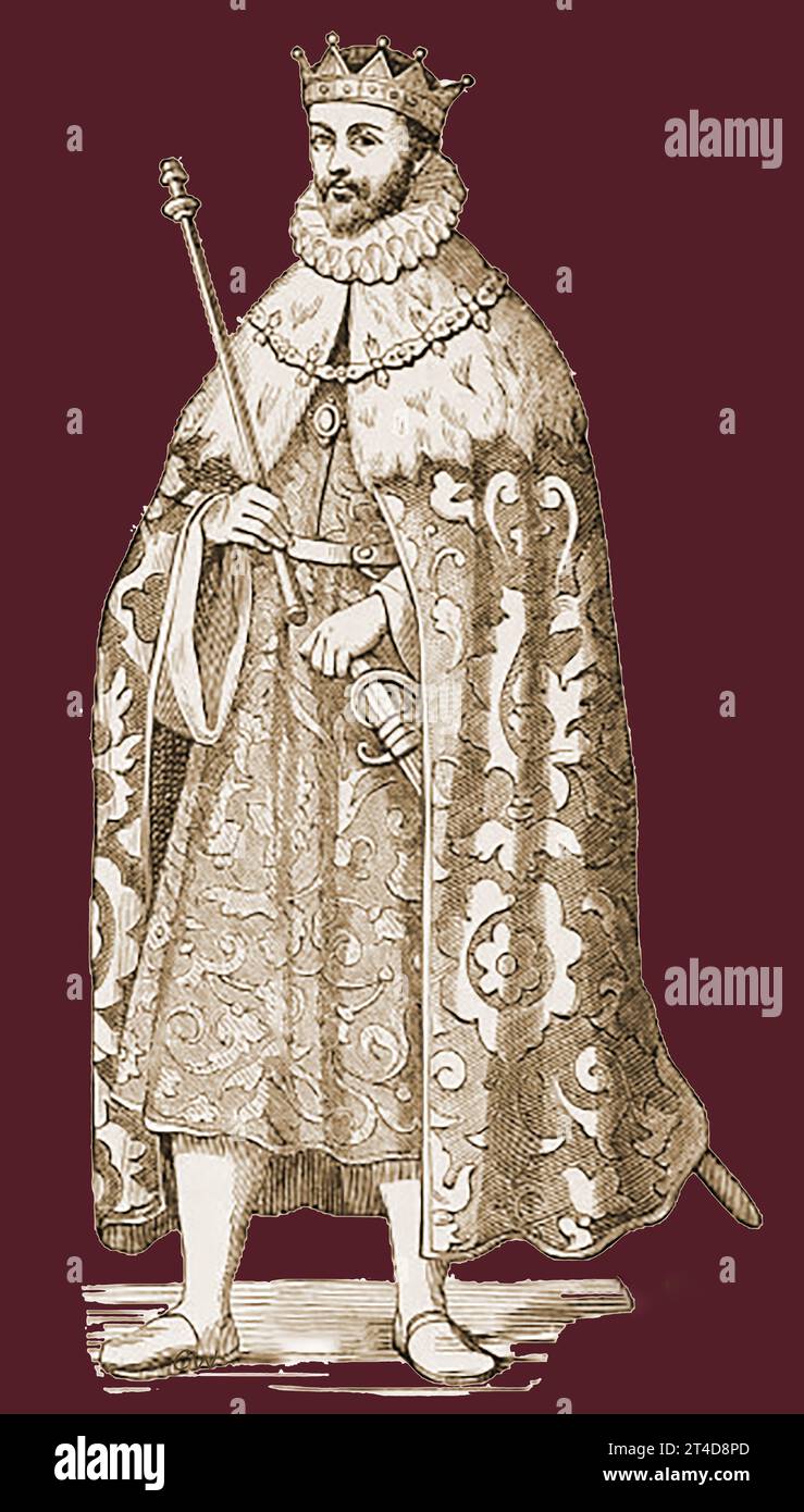 GRAND-DUC DE TOSCANE vêtu de robes d'État et de regalia. Cela semble être Ferdinando I de' Médicis (1549-1609) fils de Cosimo I. Banque D'Images