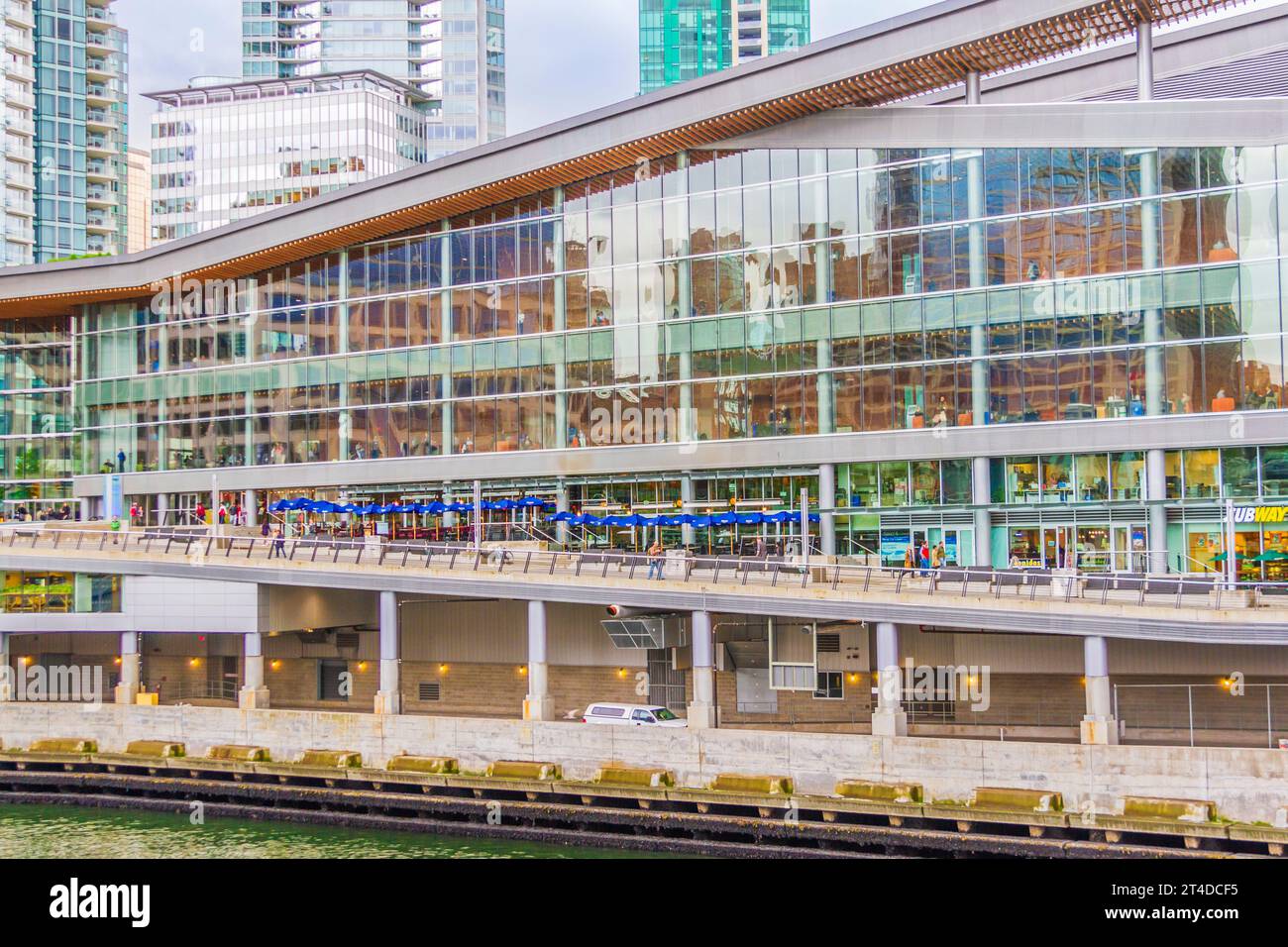 Le centre-ville de Vancouver, près de Canada Place et le port de Vancouver. Banque D'Images
