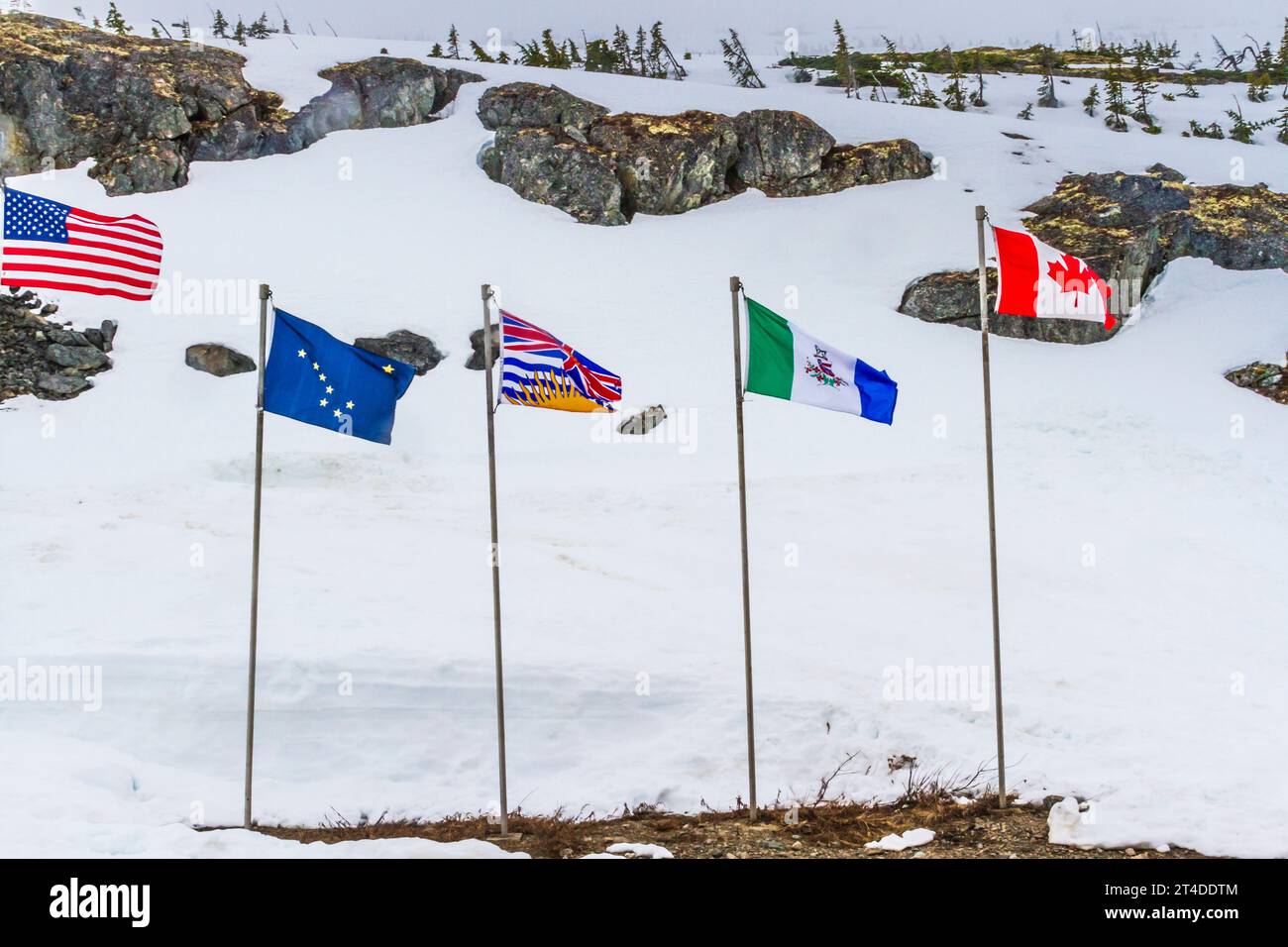 White Pass et Yukon route (WP&YR) le trajet en train de Skagway, en Alaska, à Fraser, en Colombie-Britannique, tire parti de cet incroyable exploit technique. Banque D'Images