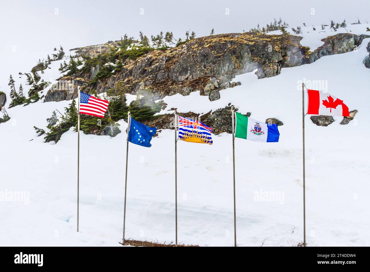 White Pass et Yukon route (WP&YR) le trajet en train de Skagway, en Alaska, à Fraser, en Colombie-Britannique, tire parti de cet incroyable exploit technique. Banque D'Images