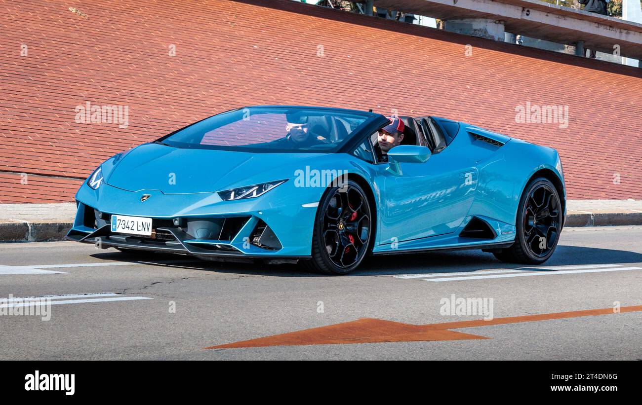 Lamborghini Huracan Spyder à Barcelone Banque D'Images