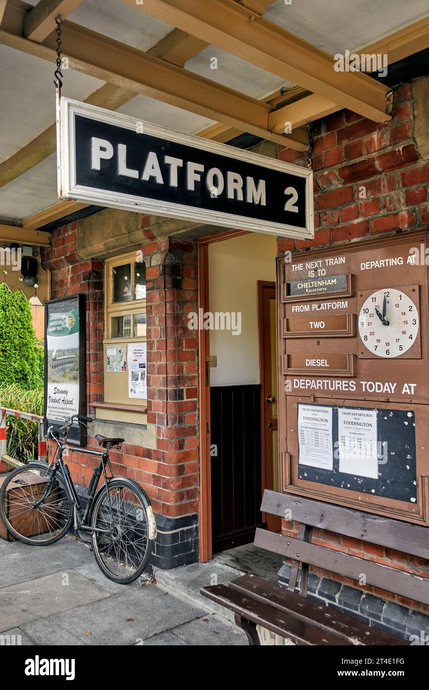Gare de Toddington. Gare ferroviaire préservée de GWR, Winchcombe, Gloucestershire, Angleterre, Royaume-Uni Banque D'Images